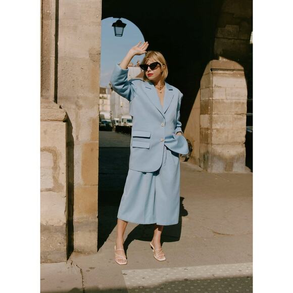 Aje Overture Powder Blue Cutout Blazer Jacket Size AUS 8/US 4 - Picture 1 of 7